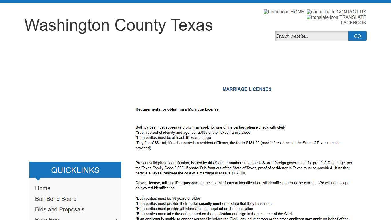 Washington County, Texas